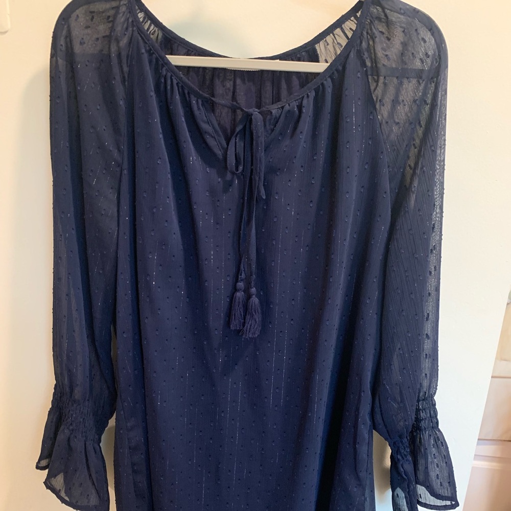 Navy Long Sleeve Dress